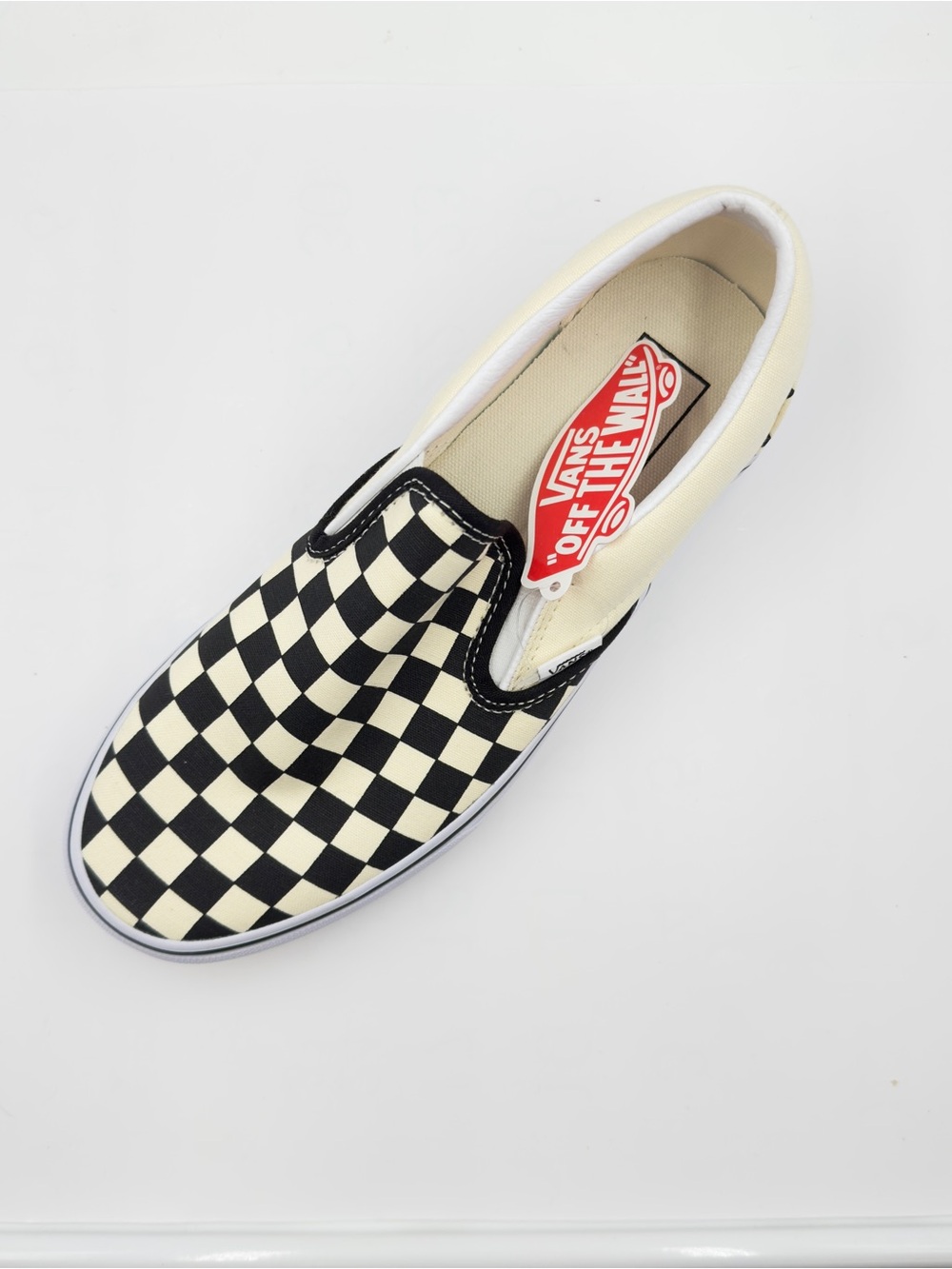 Vans Classic Slip-on Checkerboard, Black/White, New